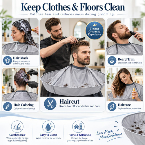 Hair cutting umbrella - hair, cape